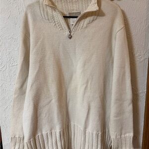 Coldwater Creek Cream Cowl Neck Sweater